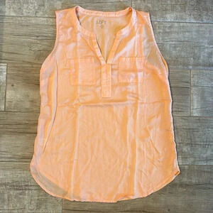 Ann Taylor Loft 100% Rayon light weight tunic top🔴